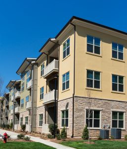 Apartment complex exterior